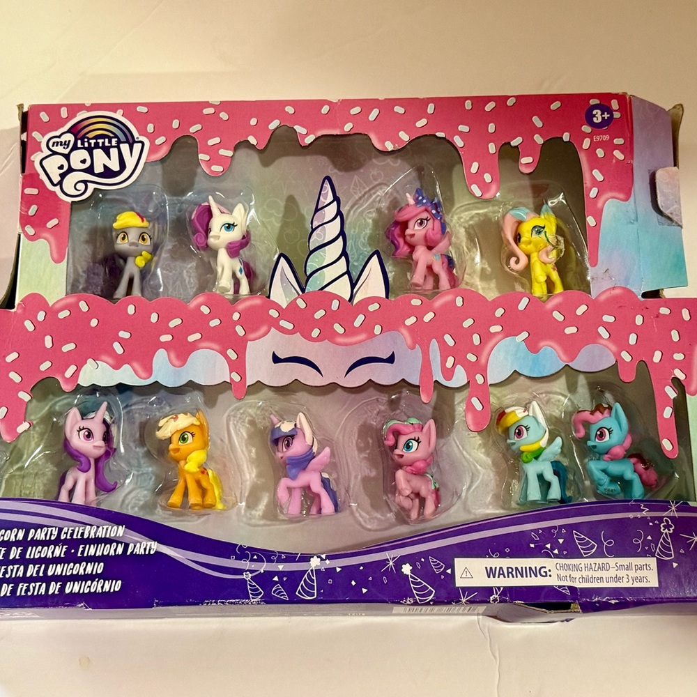 My Little Pony Unicorn Party Celebration Mini Figure 10-Pack ‼️Box Damage‼️